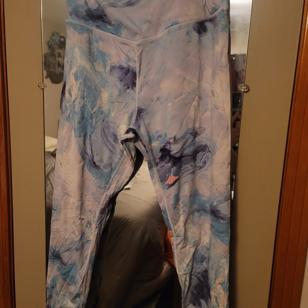 Victoria's Secret Multicolor Marble Print Leggings Sz 16